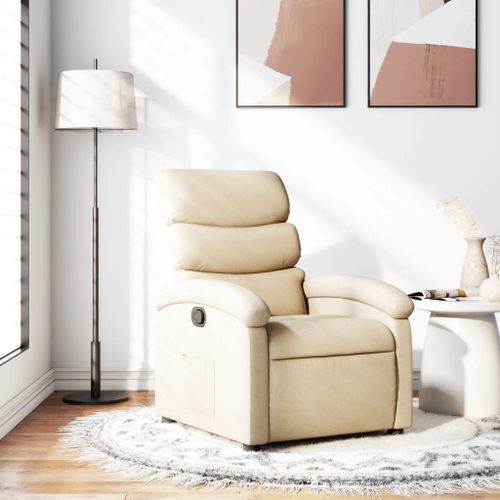 Vidaxl Fauteuil Inclinable Crème Tissu