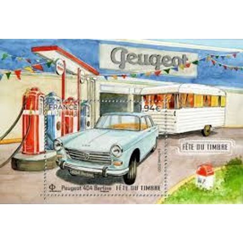 Fête Du Timbre : Voitures Anciennes : Peugeot 404 Berline Feuillet 5391 Année 2020 N° 5391 Yvert Et Tellier Luxe