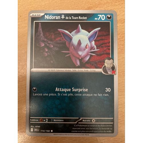 (1234) Nidoran De La Team Rocket 114/182 Pokemon 
