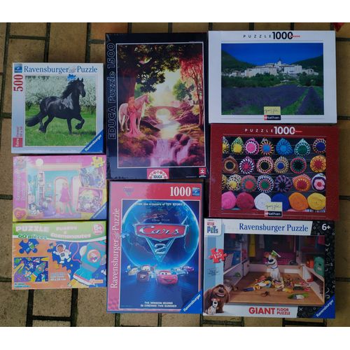 Lot Revendeur De 8 Puzzles Adultes Et Enfants