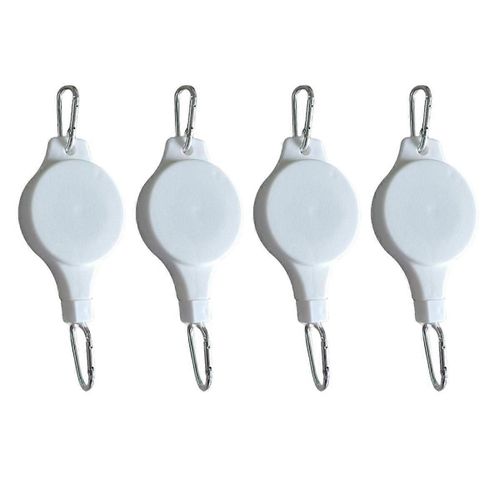 Poulie De Plante Cintre Rétractable Roue De Hauteur Réglable De Poulie De Plante Pour Plantes Suspendues À L'intérieur (4pcs) Blanc