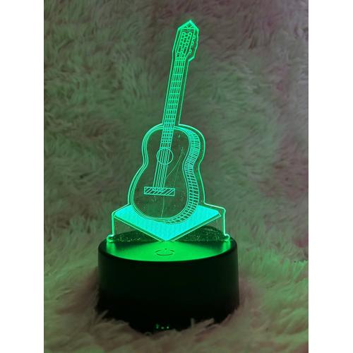 Veilleuse Guitare,Guitare Veilleuse,Guitare,Musique Veilleuse,Deco Musical,Cadeau De Noel