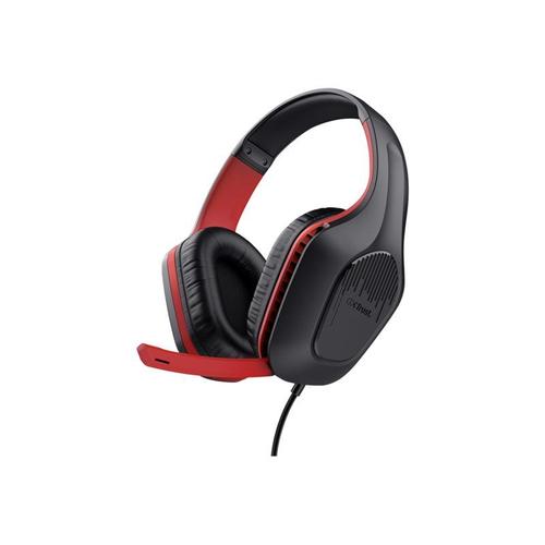 Trust GXT 415S Zirox - Micro-casque - circum-aural - prise jack de 3,5 mm - rouge