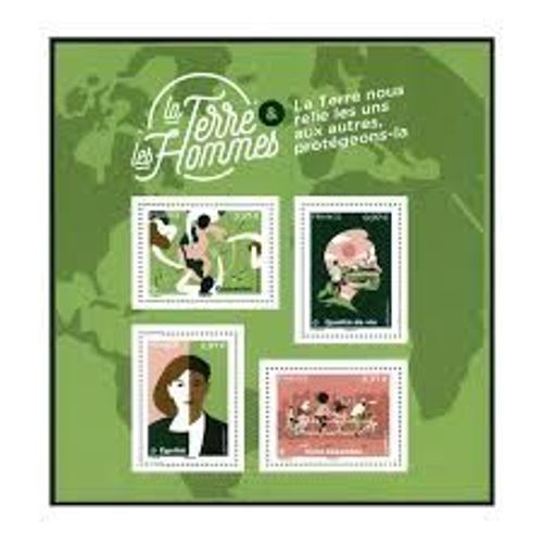La Terre Et Les Hommes (1) : Vivre Ensemble Protection De La Planète Feuillet 5424 Année 2020 N° 5424 5425 5426 5427 Yvert Et Tellier Luxe