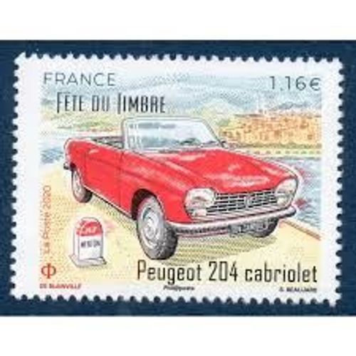 Fête Du Timbre : Voitures Anciennes : Peugeot 204 Cabriolet Année 2020 N° 5429 Yvert Et Tellier Luxe