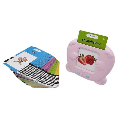 Machine d'apprentissage multilingue pour les enfants Cartes Flash parlantes interactives Livre audio pour apprendre l'anglais 224 mots à vue,B