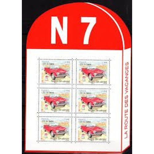 Fête Du Timbre : Voitures Anciennes : Peugeot 204 Cabriolet Feuillet 5429 En Forme De Borne Année 2020 N° 5429 Yvert Et Tellier Luxe