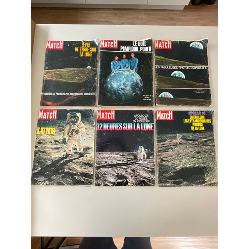 Paris Match 1962 6 Numéros Apollo Lune