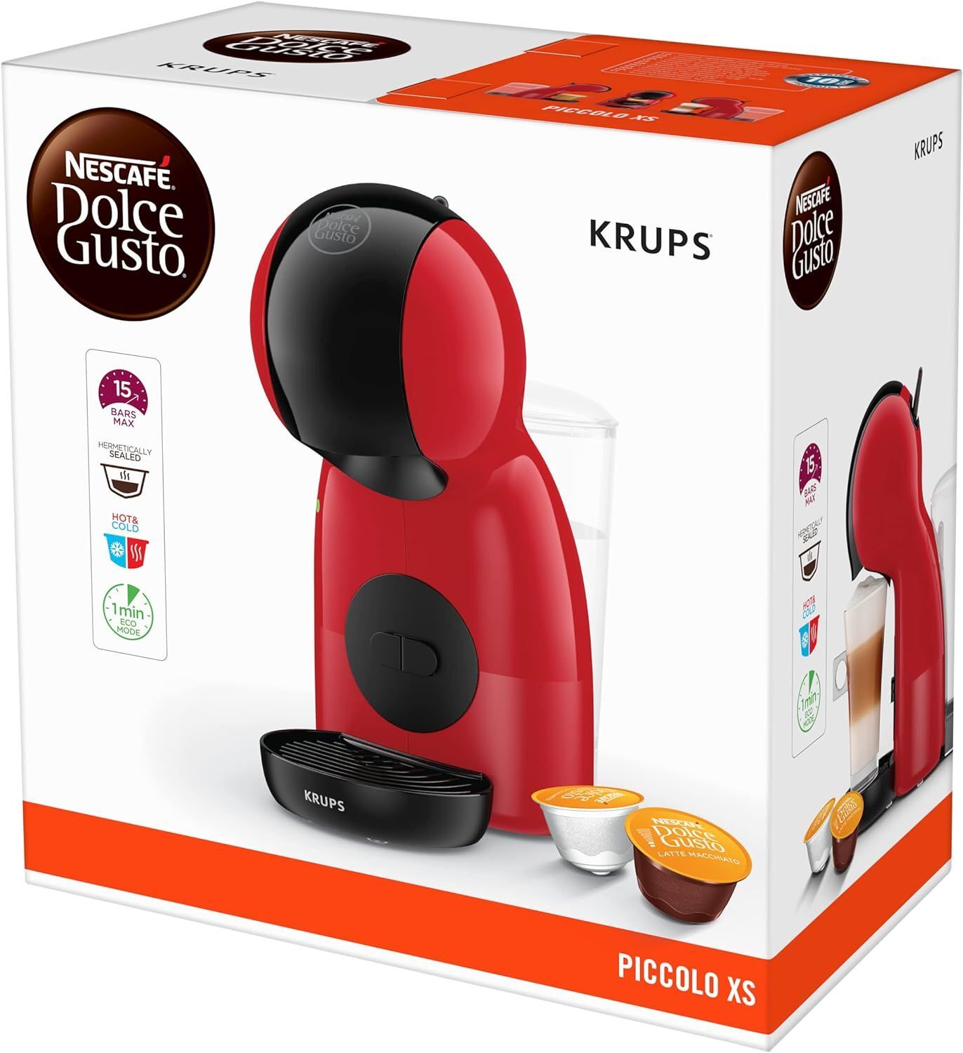 Krups Dolce Gusto Piccolo XS Machine � caf� � Dosettes - Rouge image 7 | Rakuten