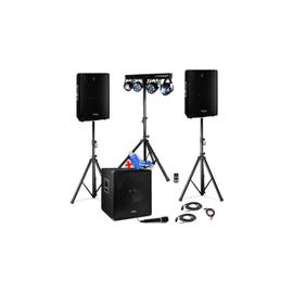 Kit SONO DJ 2200W - CLUB1512 Enceintes + SUB 38cm Bluetooth USB, Stand  Lycra, Portique 4 Lumières DMX, DJ MOBILE SOIREE, Fëte