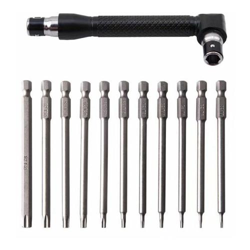 11 Pcs Embout Tournevis Torx Et Poignée De Bit Torx Magnétique Avec Tige Hexagonale Embouts Torx Creux Pour Outillage Mecanique Auto T6 T7 T8 T9 T10 T15 T20 T25 T27 T30 T40