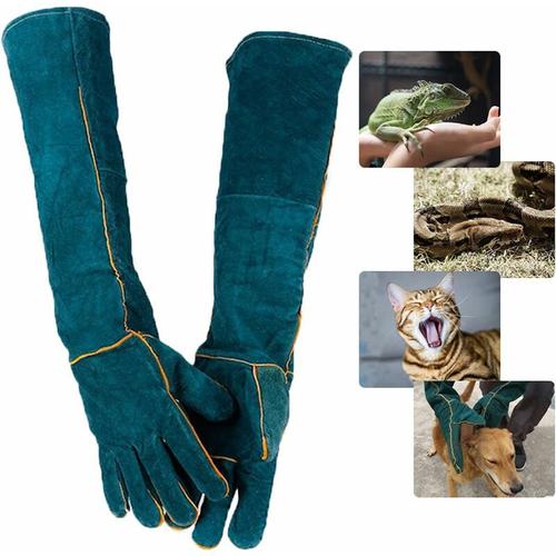 Anti-Morsure Gants De Manutention Pour Animal, Sécurité Cuir Gants De Travail Pour Le Bain, Le Toilettage, La Manipulation Chien, Chat, Oiseau, Serpent, Lézard, Reptile - Gants De Protection,Starlight