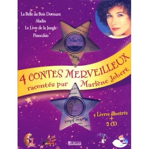 4 Contes Merveilleux Coffret 4 Volumes Avec 2 Cd : La Belle Au Bois Dormant - Aladin - Le Livre De La Jungle - Pinocchio