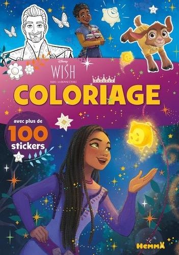 WISH, ASHA ET LA BONNE ÉTOILE - Mes Coloriages avec Stickers