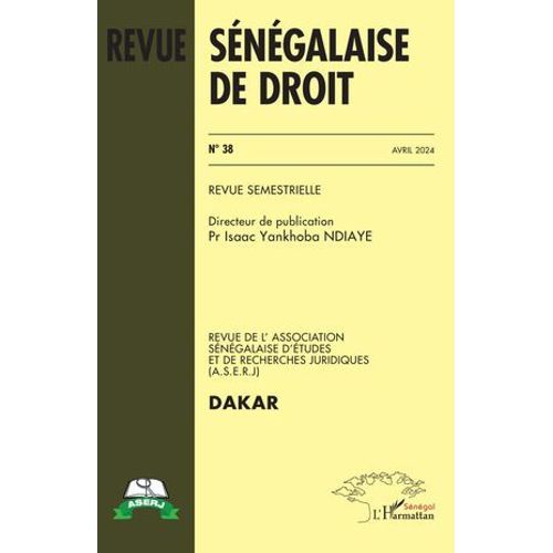 Revue Sénégalaise De Droit N° 38