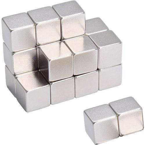 20 pièces Aimant de néodyme 8x8x8 mm Taille du cube avec 2.5 kg de traction lot de 20