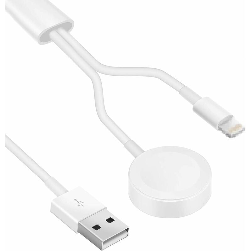 Chargeur 2 En 1 Pour Iphone Et Apple Watch Cable Lightning Et Cable De Charge Magnétique Pour Apple Watch Pad Air Mini