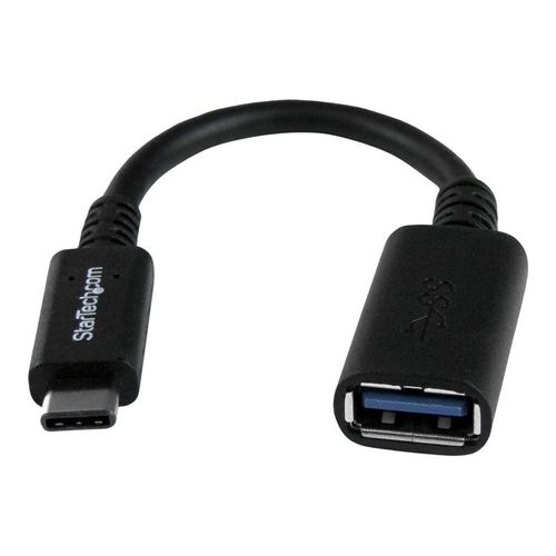 StarTech.com Adaptateur USB 3.0 USB-C vers USB-A - Convertisseur USB Type-C vers USB Type-A - M/F - Adaptateur USB - 24 pin USB-C (M) pour USB type A (F) - USB 3.0 - 15.2 cm - noir - pour P/N:...