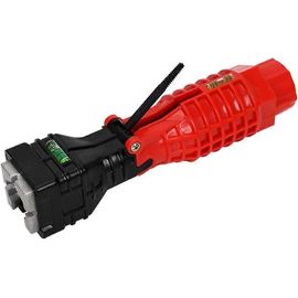 Outil de clé à robinet 18 en 1, clé à pipe polyvalente, clé d'évier, clé réglable multifonction, pliable, pour cuvette de toilette / lavabo / salle de bain (rouge