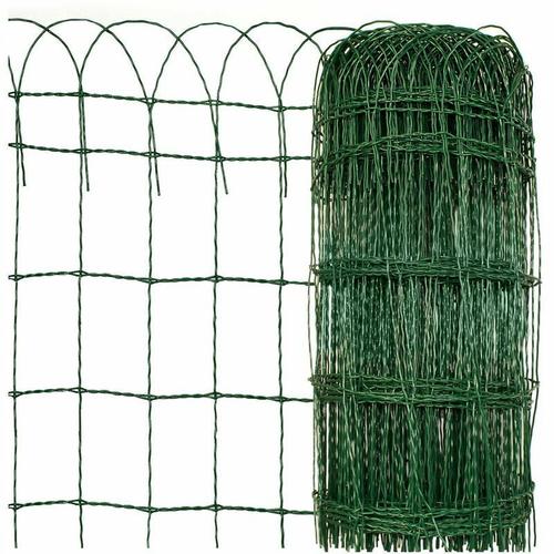 Cloture acier et fer Cloture de jardin Maille decorative Vert 40 cm x 5 m