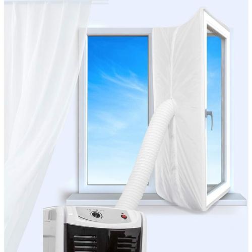 Tissu joint 300cm pour climatisation fenêtre porte Tissu de calfeutrage kit climatiseur mobile portes et fenêtres Isolation fraîcheur Installation simple et pratique (fenêtres 300x35 CM)
