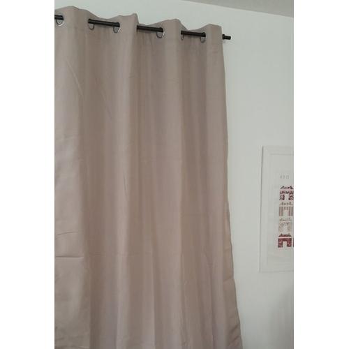 Déco Rideau Thermique Isolant Doublé Polaire 140 X 240 Cm Beige, Rouge, Gris Claire Et Foncé