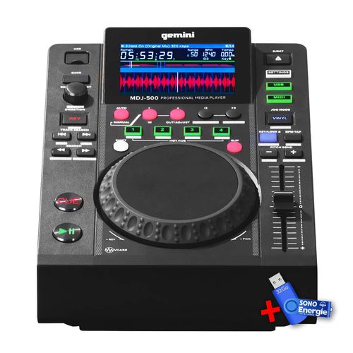 Lecteur professionnels USB Media Player BPM CUE MIDI Gemini MDJ-500+clé USB 32Go