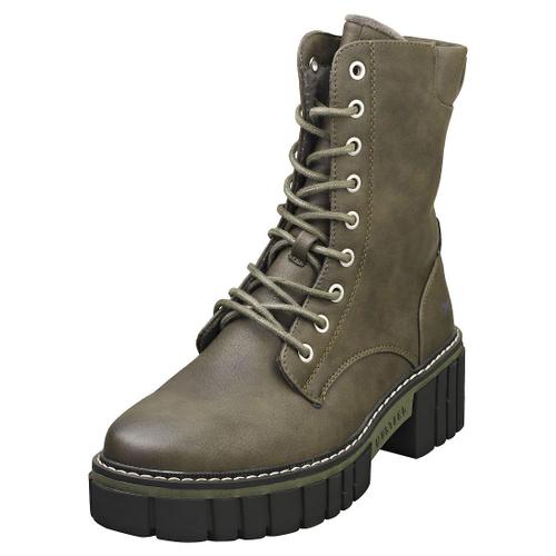 Mustang Side Zip Heel Bottes Bottines Vert