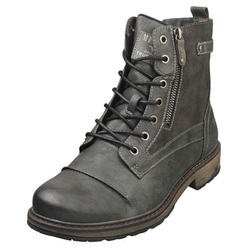 Mustang Side Zip Low Heel Bottes Bottines Graphite