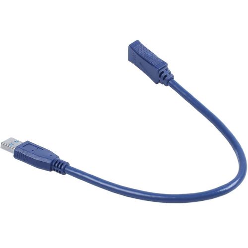 Câble d'extension USB 3.0 Mâle vers Mâle F/M Type A 30cm bleu