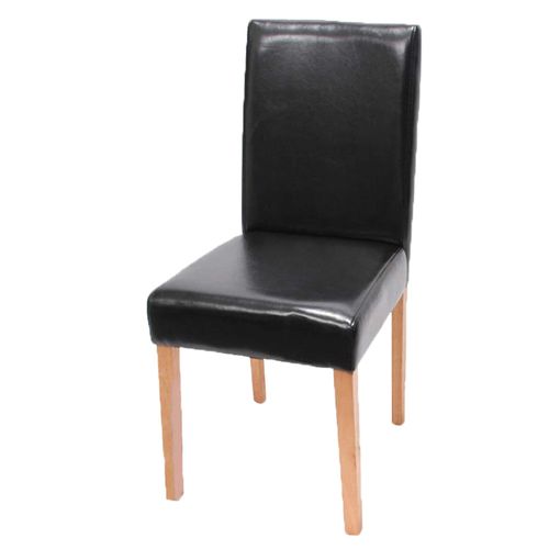 Chaise De Salle À Manger Cuisine En Synthétique Marron Pieds En Bois Clair Design Moderne 04_0002316