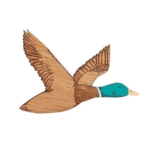 1 Pcs canards en bois Wall Decor pour chambre ferme rustique sculpté bois Wall Art pour chambre cuisine bureau, S