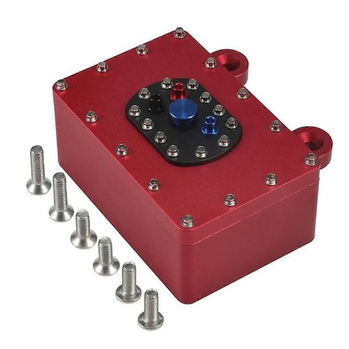Réservoir de carburant de boîte de réception de voiture d'escalade en métal pour 1/10 RC SCX10 D90 Capra RR10 VS4-10 Phoenix TRX4 TRX6 D90 CC01 Rouge