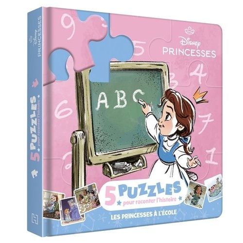 Mon Petit Livre Puzzle Disney Princesses - Les Princesses À L'école - 5 Puzzles Pour Raconter L'histoire