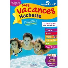 Mes Vacances Hachette De La 5e À La 4e