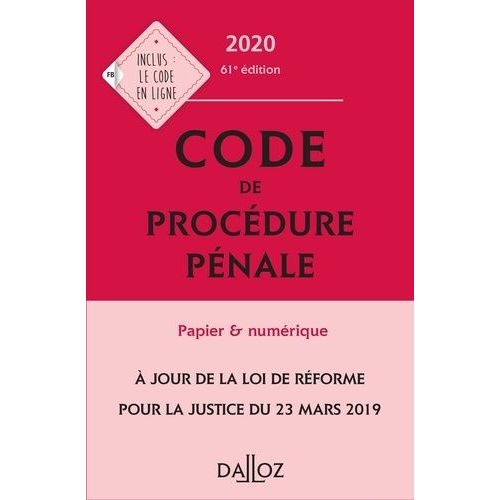 Code De Procédure Pénale Annoté