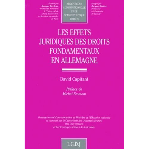 Les Effets Juridiques Des Droits Fondamentaux En Allemagne