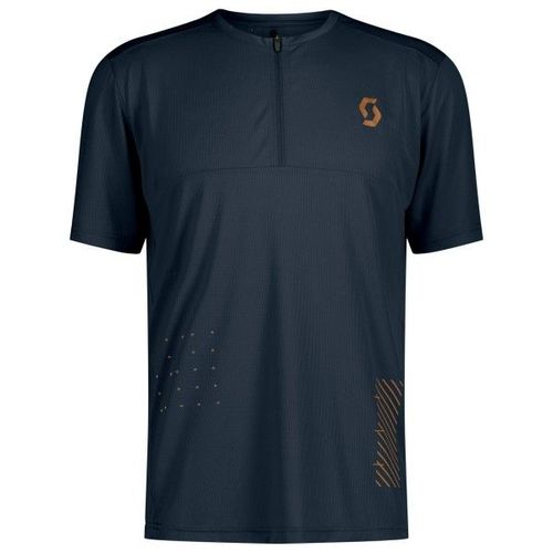 Scott - Tee Trail Vertic Zip S/S - Maillot De Cyclisme Taille S, Bleu