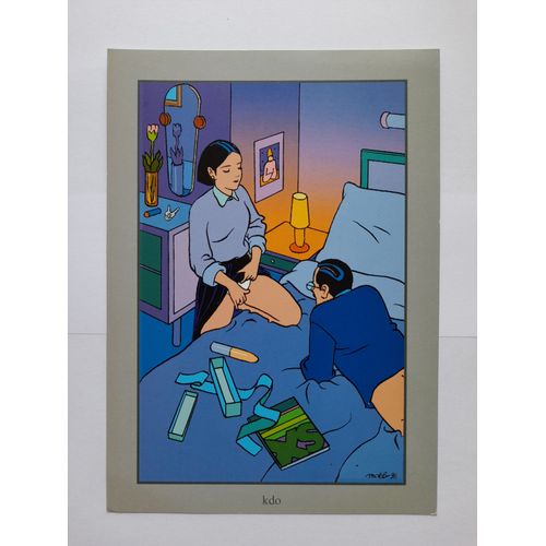 Moebius/Gir/Giraud - Illustration "Kdo" Couleur Sur Papier Glacé Format : 15 Cms * 21 Cms Sortie Du Portofolio Eros/Stardom 1998 Original Tiré À 500 Exemplaires Contenant À L'Origine 8 Illustrations