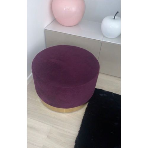 Grand Pouf De Chez Maison Du Monde Violet Avec Pied En Or