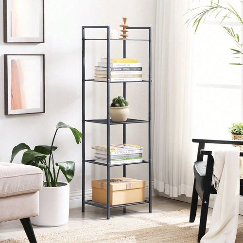 Étagère De Salle De Bain, En Métal, Rangement De Cuisine, 3 Niveaux, Étagère Sur Pied, Extensible, Grille Réglable En Hauteur, Style Industriel, Noir