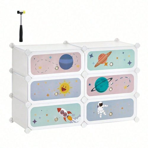 Étagère À Chaussures Modulable Enfants, Organisateur Avec Portes, 43 X 31 X 105 Cm, Blanc
