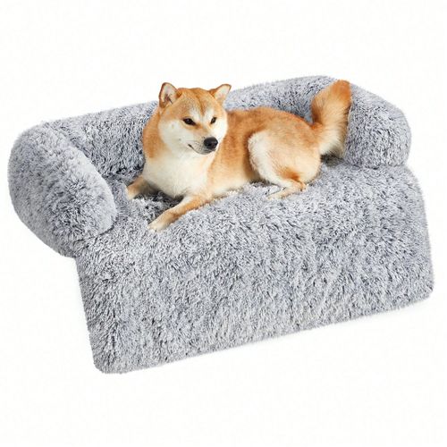 Fluffyhug Panier Pour Chien, Couverture De Protection Pour Canapé, Taille Xl, Pour Chiens De Moyenne Et Grande Taille, 110 X 95 X 18 Cm, Gris Ombré