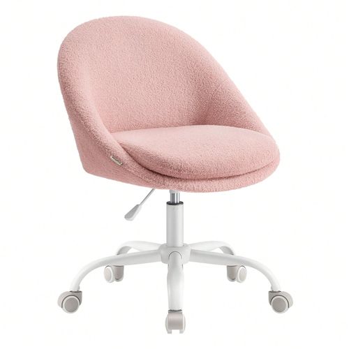 Chaise De Bureau, Rembourrage En Mousse, Réglable En Hauteur, Pour Bureau, Chambre, Rose Bonbon