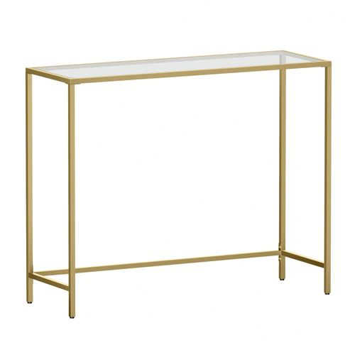 Table Console, Table D'entrée, Bout De Canapé, Pieds Réglables, Doré