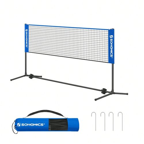 Filet De Badminton De 3 M, Filet De Volley-Ball, Hauteur Réglable, Ensemble Portable Pour Le Tennis