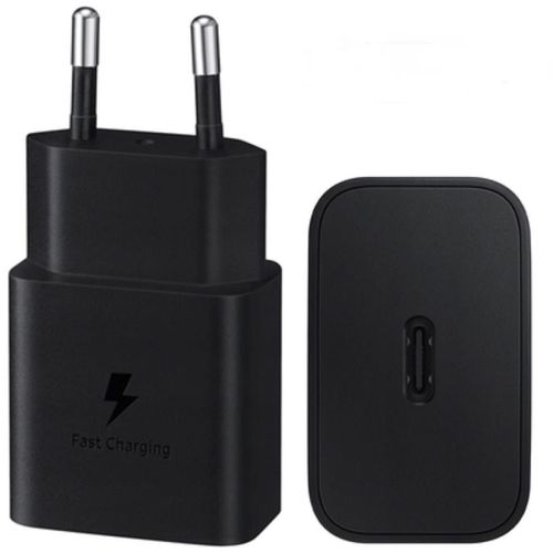 Original 15w Adaptateur de Charge Rapide Noir TYPE-C Prise Chargeur Secteur Courant Origine Compatible Samsung Galaxy Tablette Tab A9 A9+ Plus / Tab S9 S9+ Ultra FE FE+