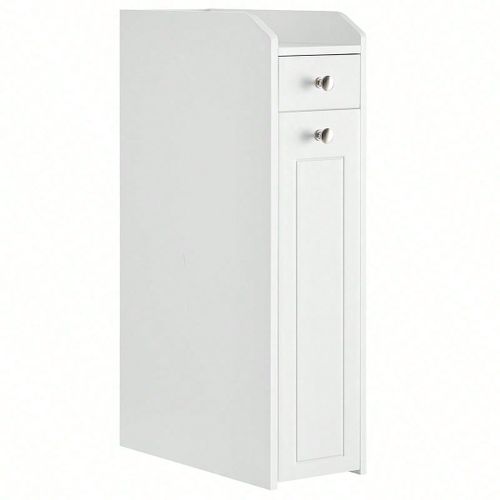 Armoire De Salle De Bain Avec Tiroirs, 18 X 40 X 70 Cm, Blanc