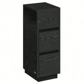 Tables De Chevet Étroite, Lot De 2, Tables D'appoint Avec 2 Tiroirs Et Compartiment Ouvert, Montage À Gauche Ou À Droite, Noir D'encre