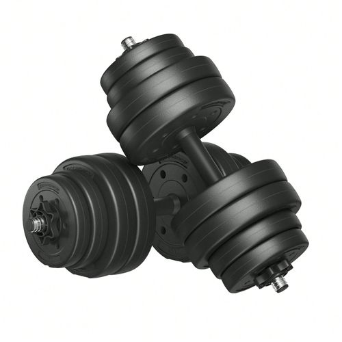Kit Haltères Musculation, Poids Ajustable, 30 Kg, Noir